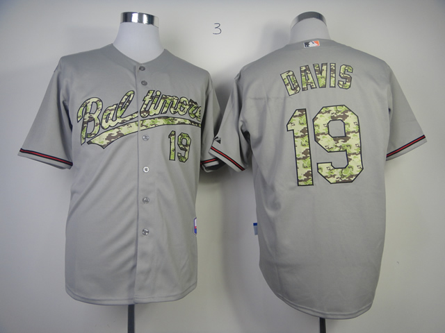 Men Baltimore Orioles #19 Davis Grey Camo MLB Jerseys